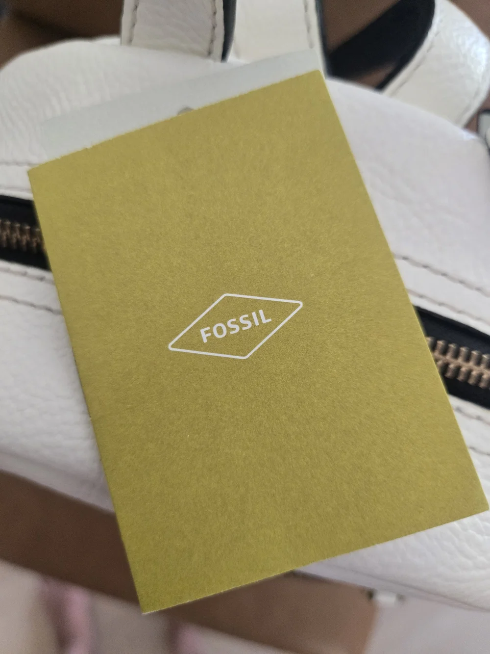 Fossil Megan White Leather Graphic Mini Backpack NWT Y2K Inspired